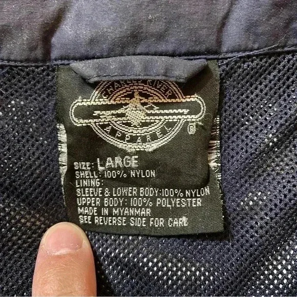 VGT EXODUS Windbreaker Jacket Hooded Front Pockets Zip-up Cream/Beige Size L - Picture 14 of 16